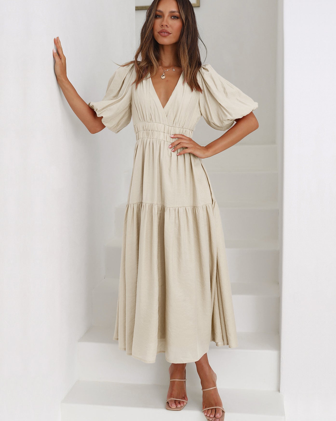 Bethany: Puff Sleeves Dress