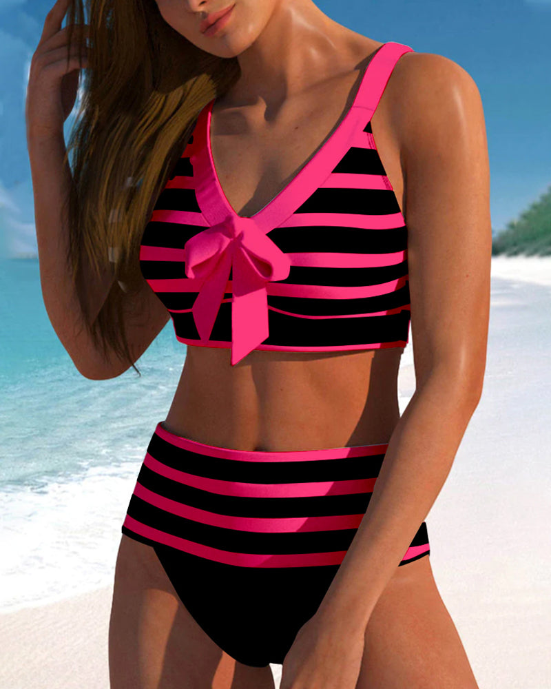 Vita Di Palma™ | Striped High-Waist Bikini