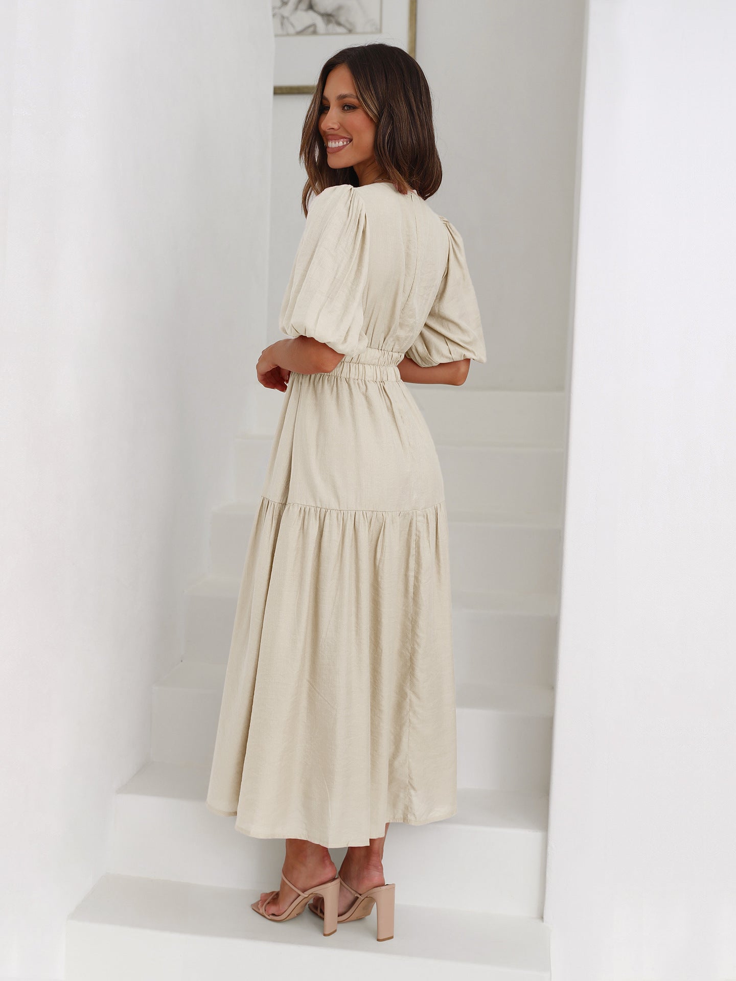 Bethany: Puff Sleeves Dress