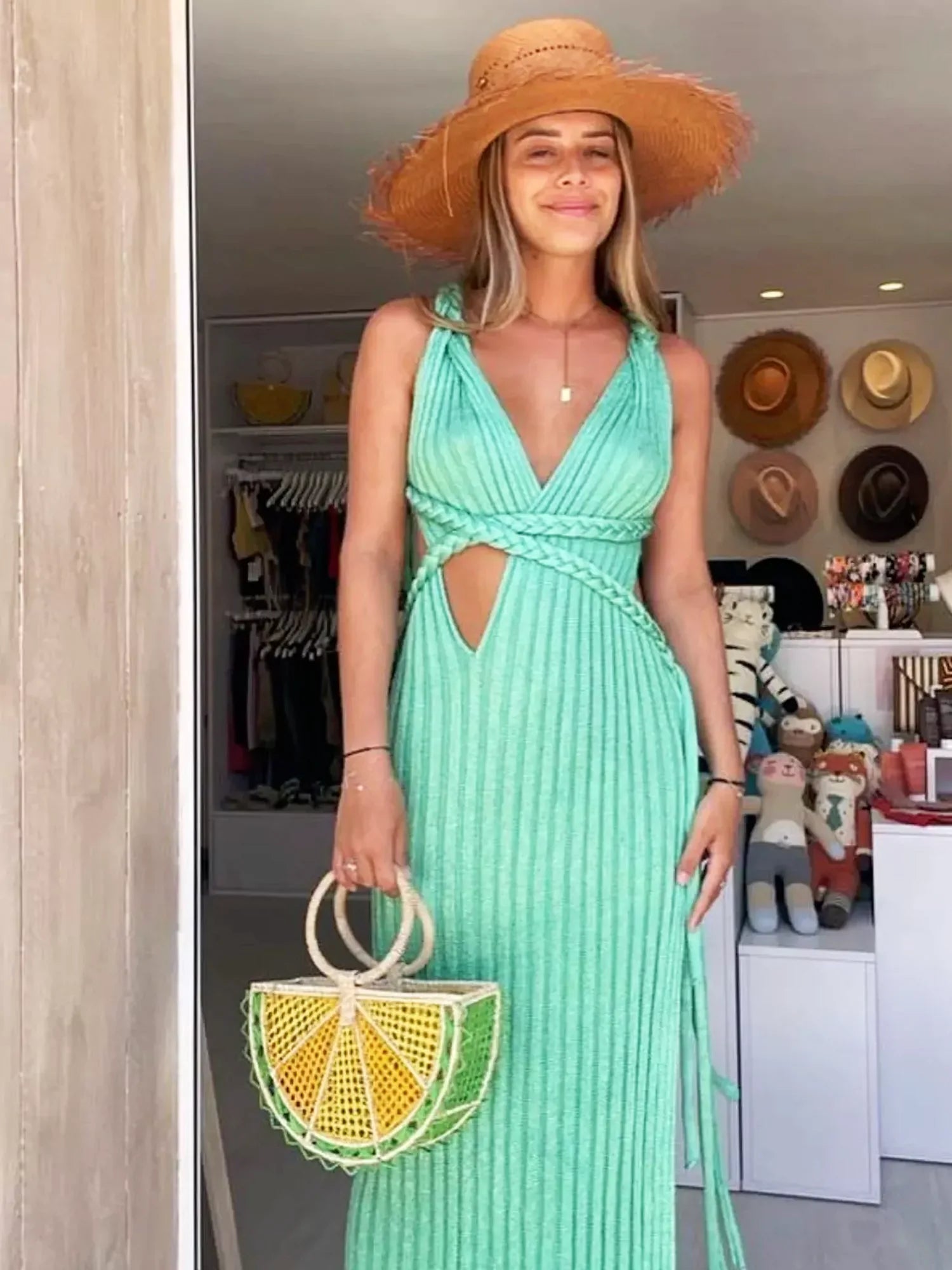 Vita Di Palma™ | Holiday Reverie Knit Maxi Dress