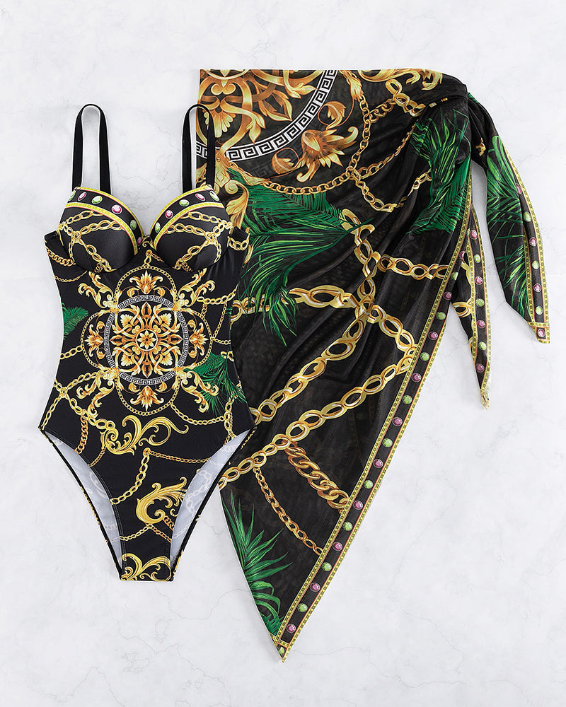 Vita Di Palma™ | Marie Push-Up Swimsuit with Beach Skirt