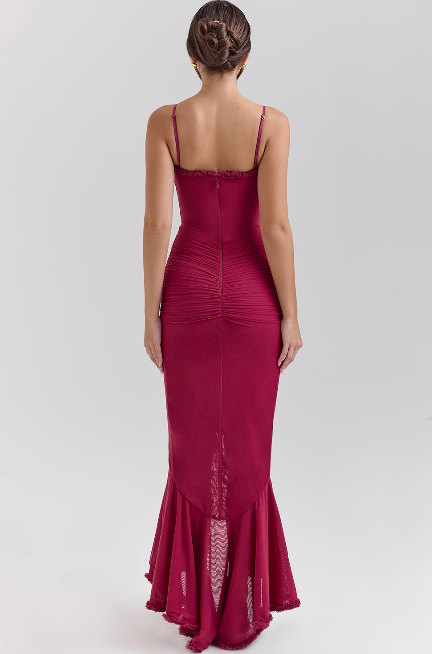Ruby: Charming Ruffled Gown