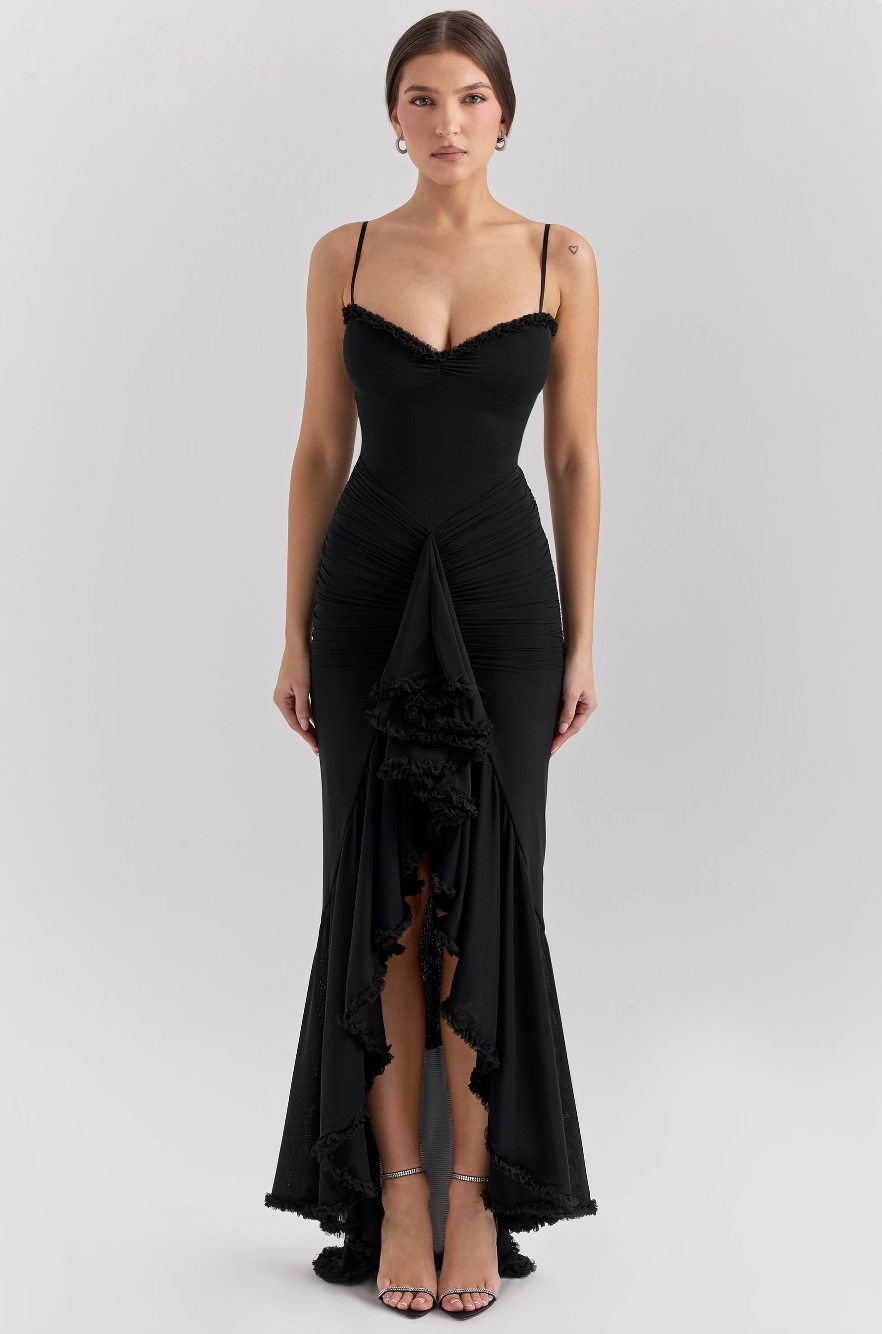 Ruby: Charming Ruffled Gown