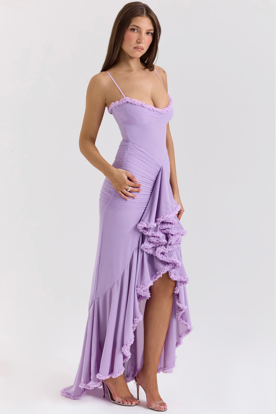 Ruby: Charming Ruffled Gown