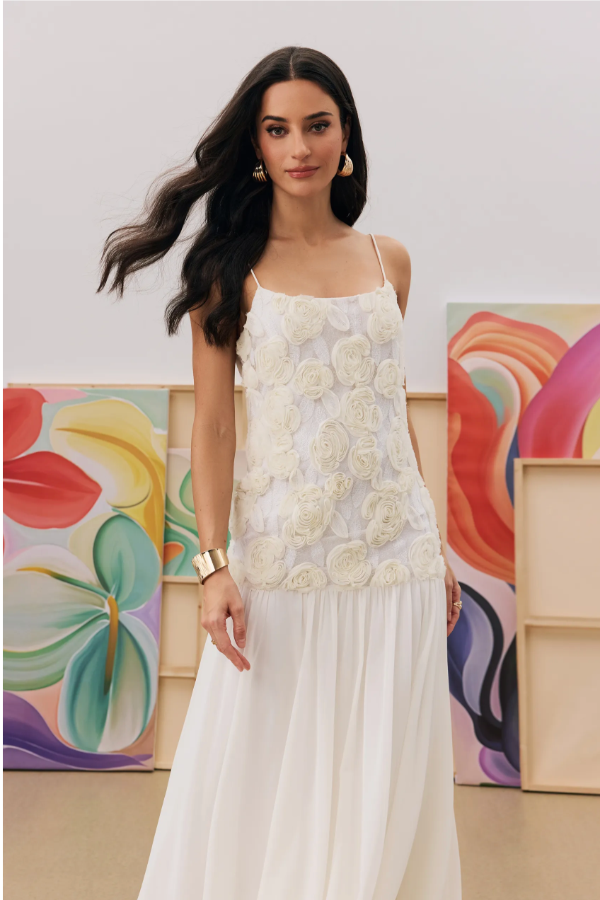 Myra: Floral Backless Maxi Dress