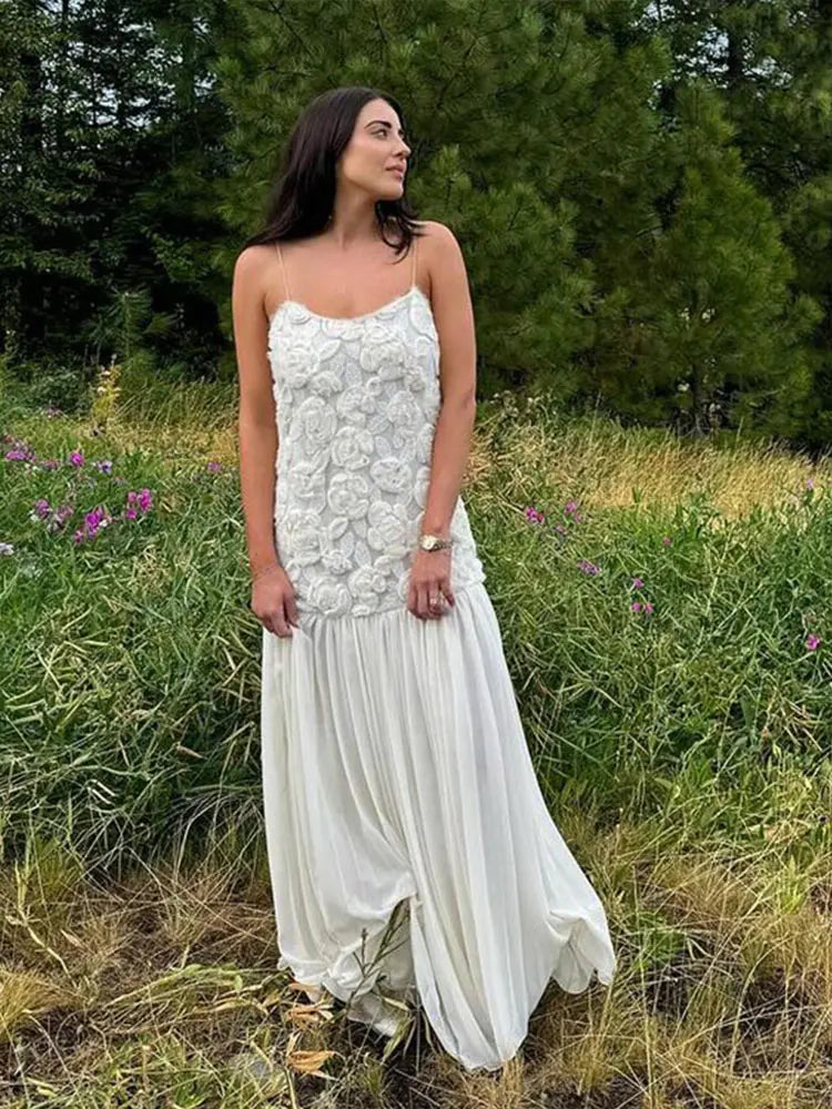 Myra: Floral Backless Maxi Dress