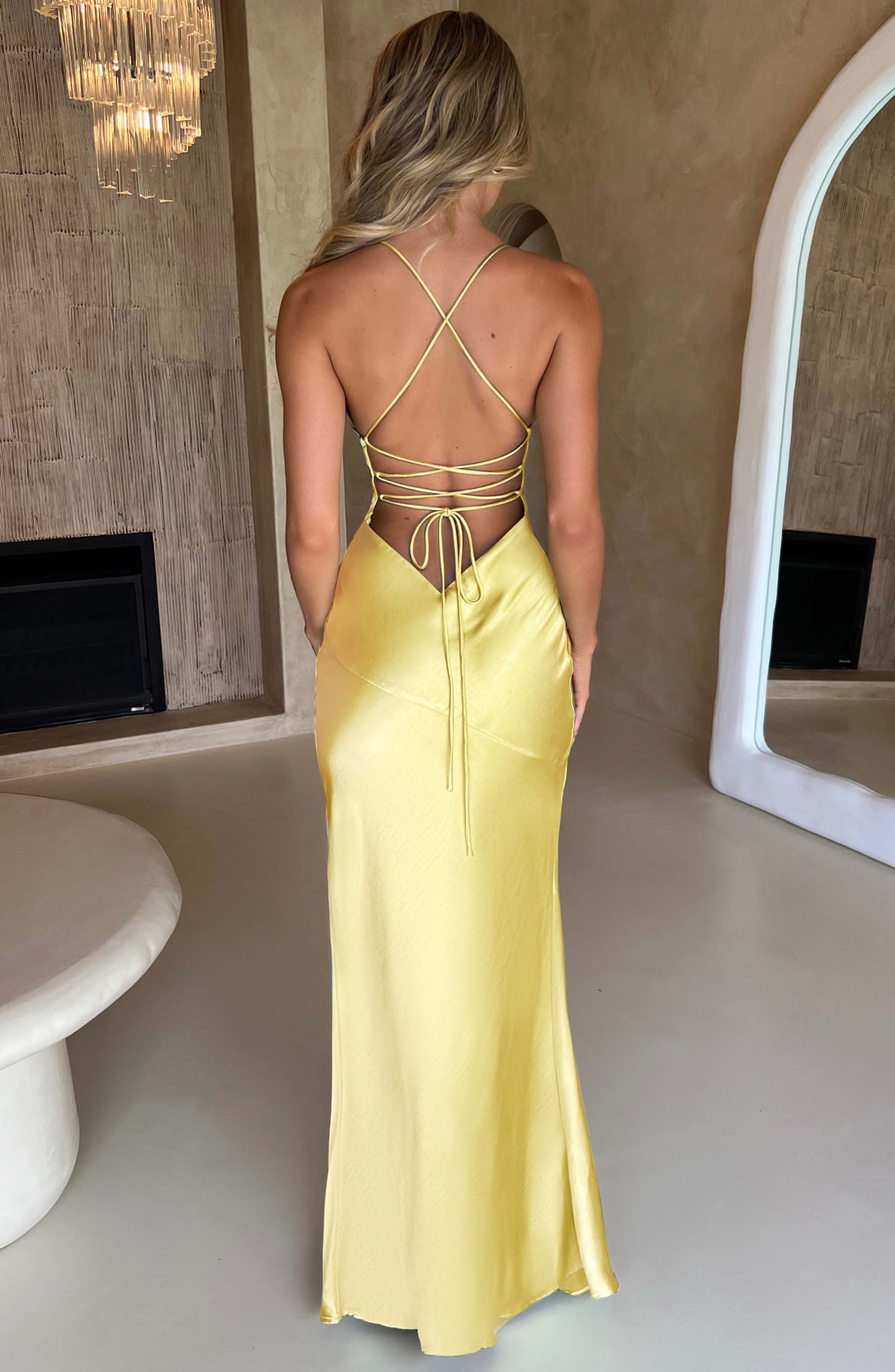 Natalie: Satin Maxi Dress