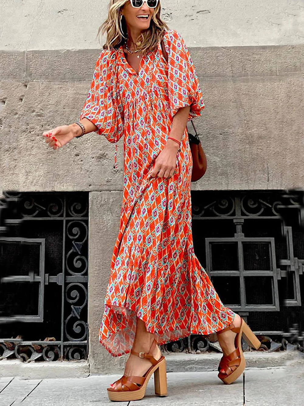 Vita Di Palma™ | Bohemian Printed Maxi Dress