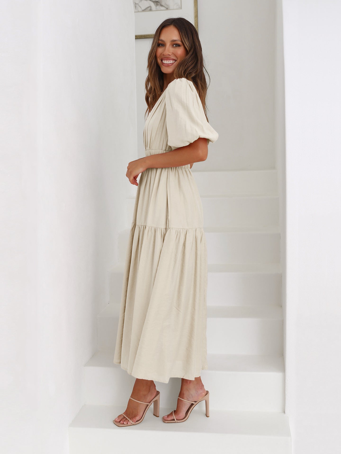 Bethany: Puff Sleeves Dress