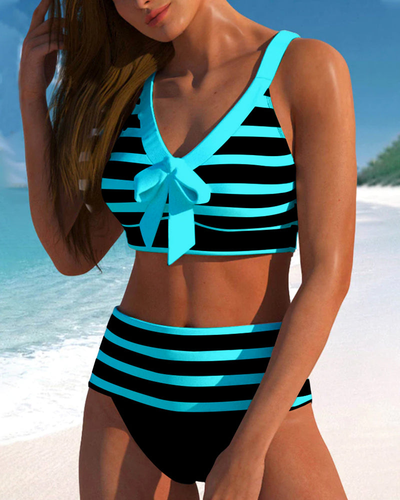Vita Di Palma™ | Striped High-Waist Bikini