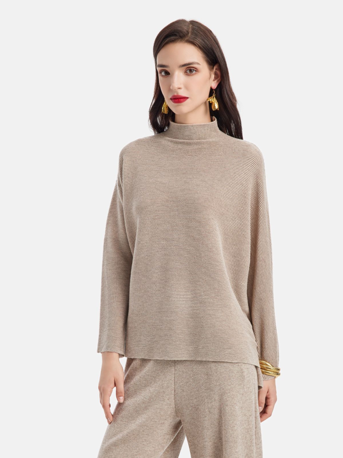 Vita Di Palma™ | Irregular Oversized High-Neck Sweater