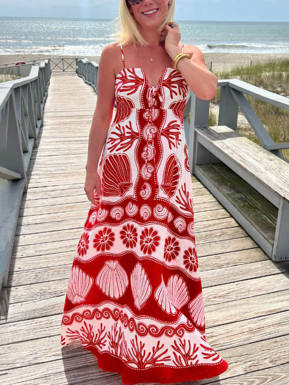 Vita Di Palma™ | Shell Unique Print Maxi Dress