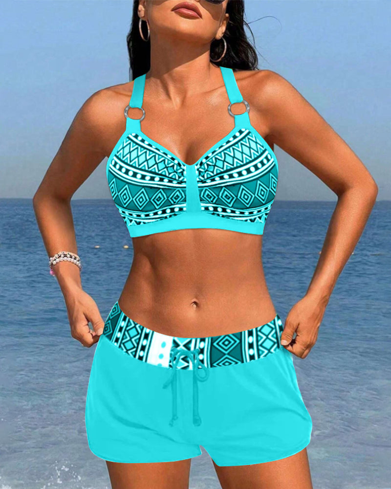 Vita Di Palma™ | Geometric High-Waist Bikini