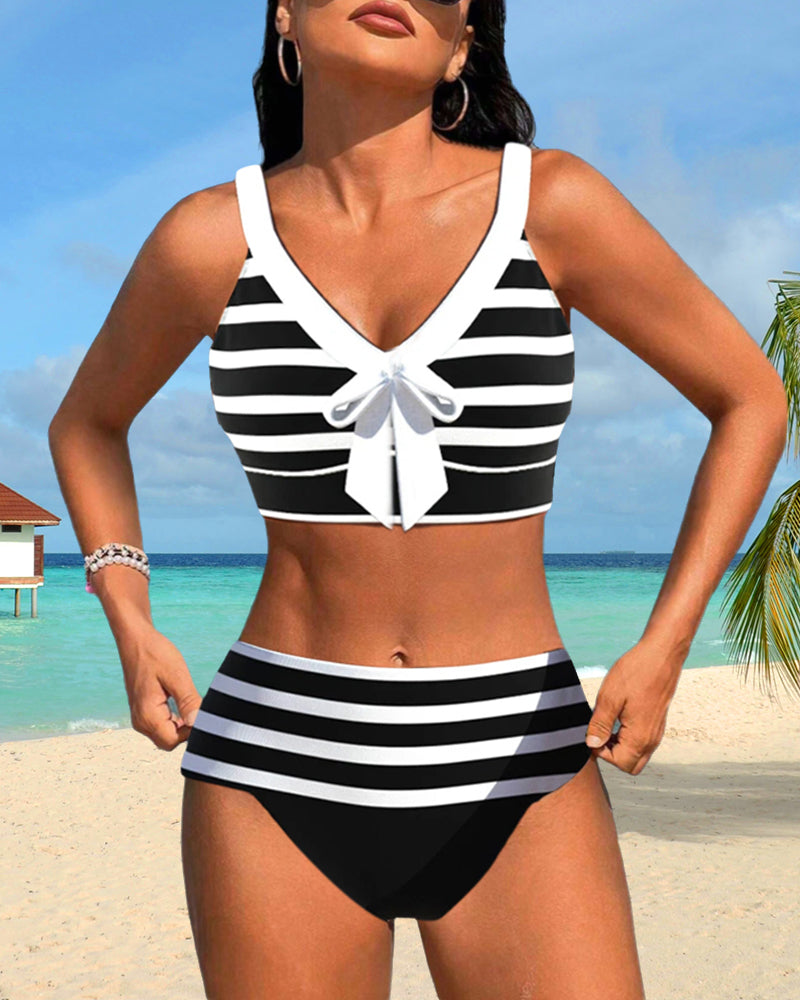 Vita Di Palma™ | Striped High-Waist Bikini