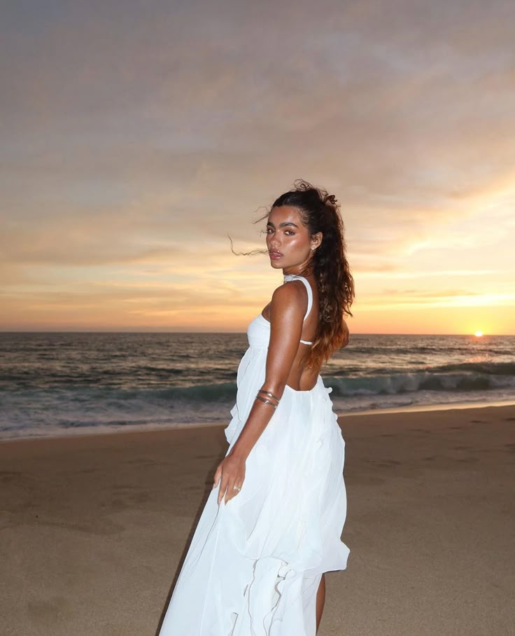 Collins: Ruffle Strapless Maxi Dress