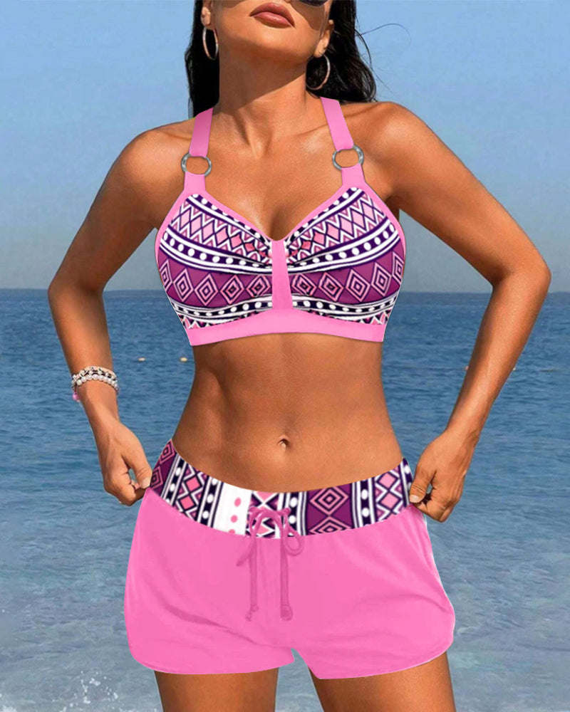 Vita Di Palma™ | Geometric High-Waist Bikini