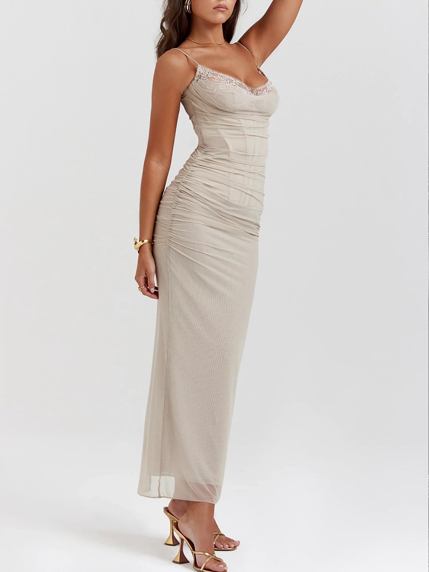 Vita Di Palma™ | Light Gray Dream Maxi Dress