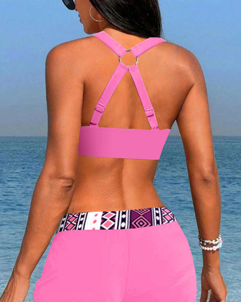 Vita Di Palma™ | Geometric High-Waist Bikini