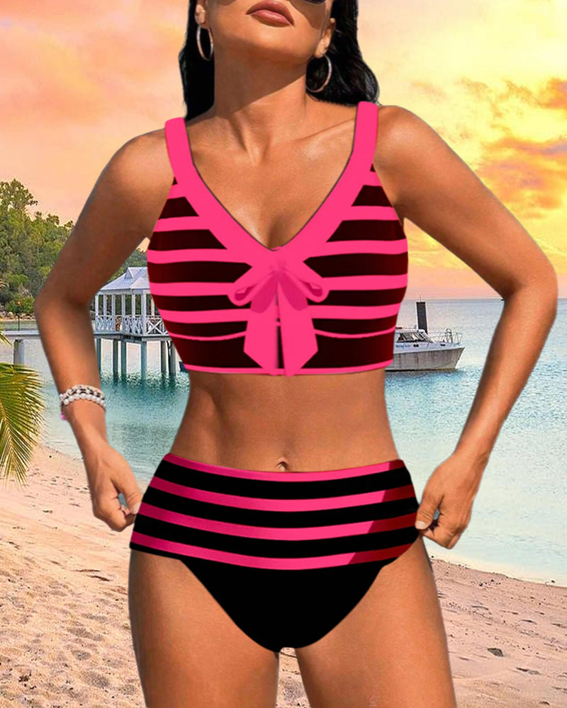 Vita Di Palma™ | Striped High-Waist Bikini