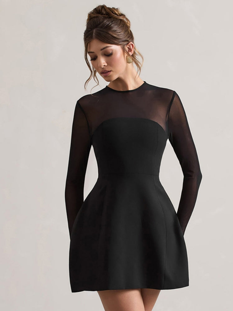 Vita Di Palma™ | Sheer Elegant Mesh Mini Dress