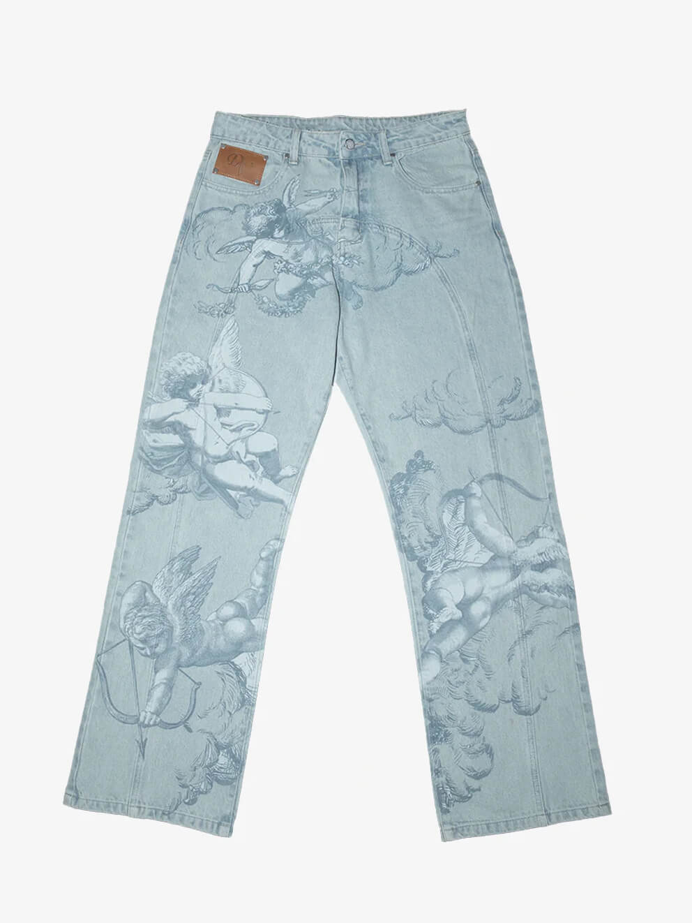 Vita Di Palma™ | Washed Blue Cupid Print Jeans