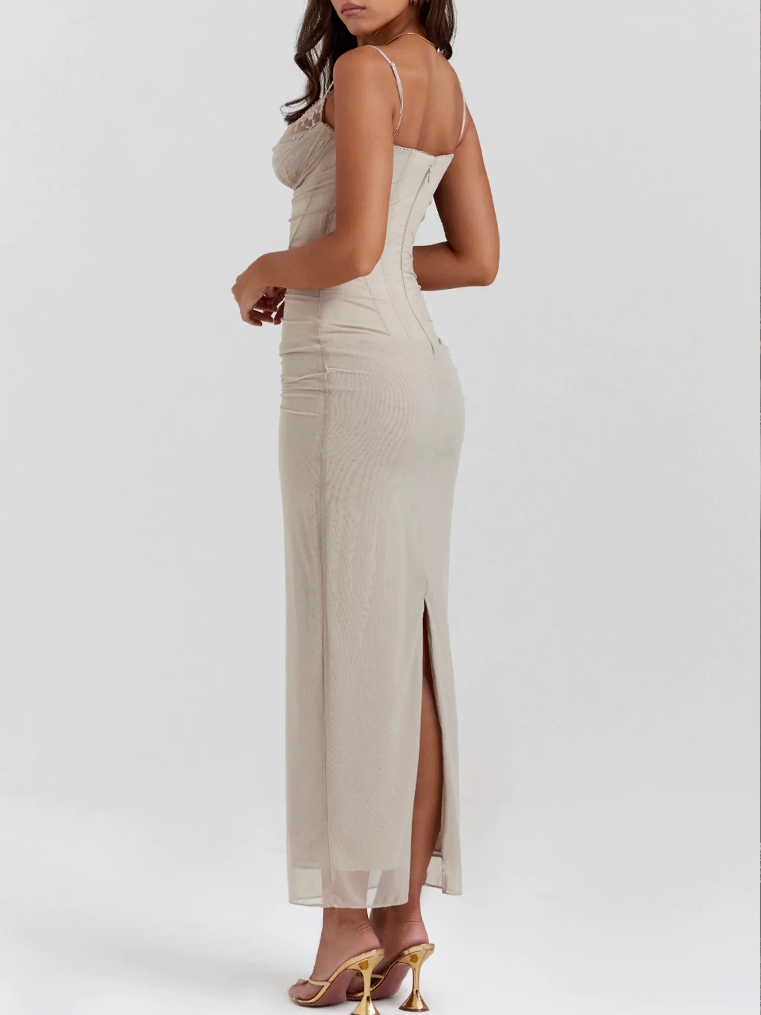 Vita Di Palma™ | Light Gray Dream Maxi Dress