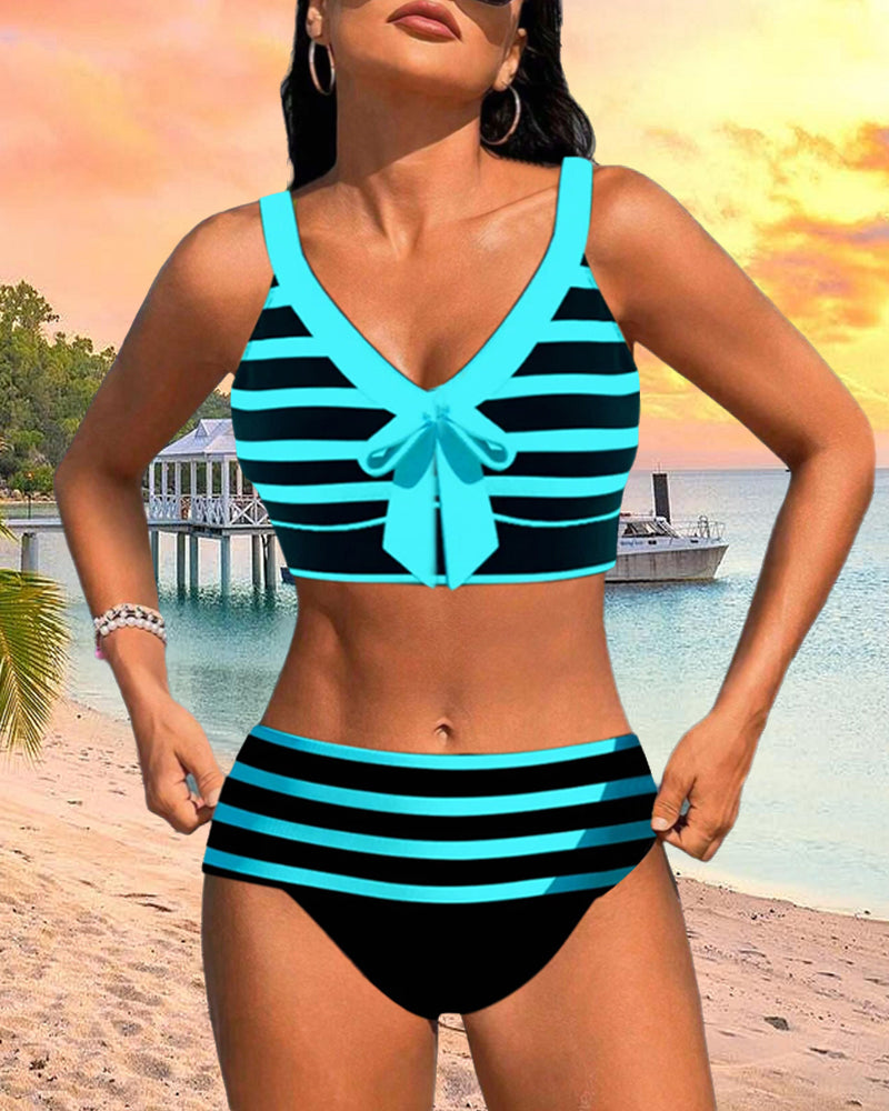 Vita Di Palma™ | Striped High-Waist Bikini