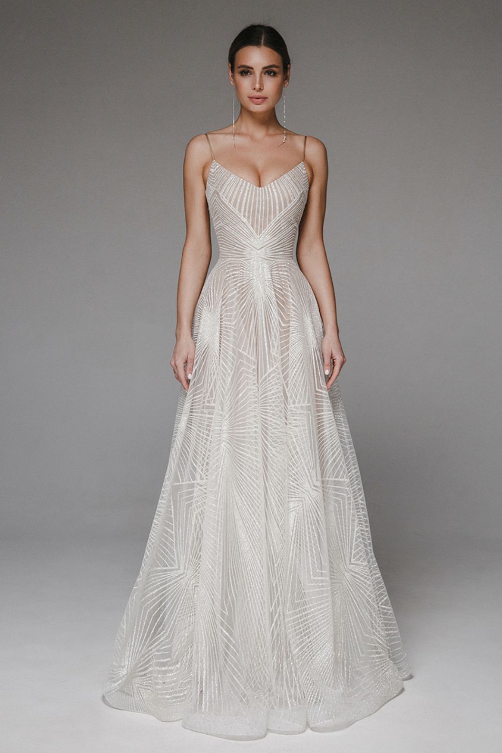 Vita Di Palma™ | Shimmering Geometric Elegance & Flattering A-Line Fit