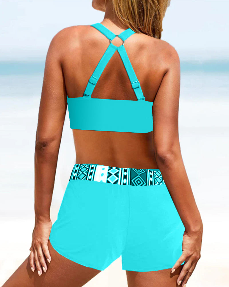 Vita Di Palma™ | Geometric High-Waist Bikini