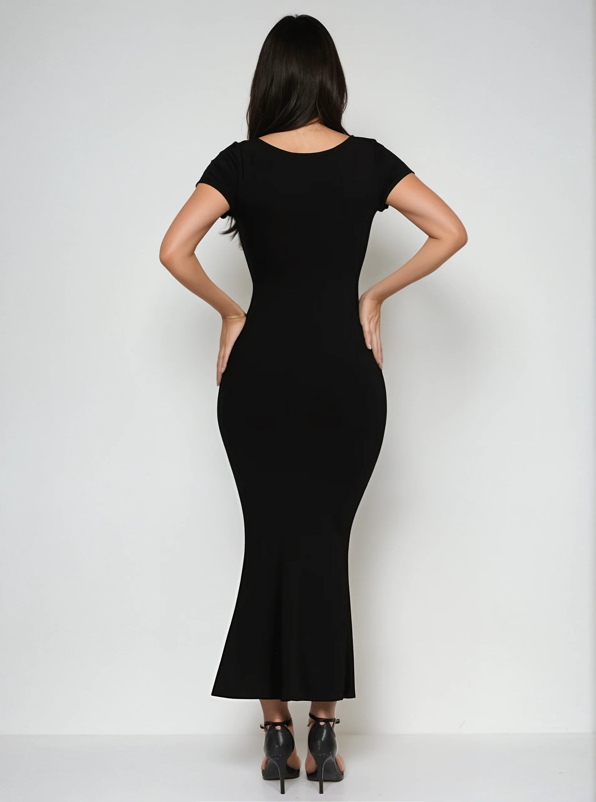 Vita Di Palma™ | Short Sleeve Maxi Shapewear Dress