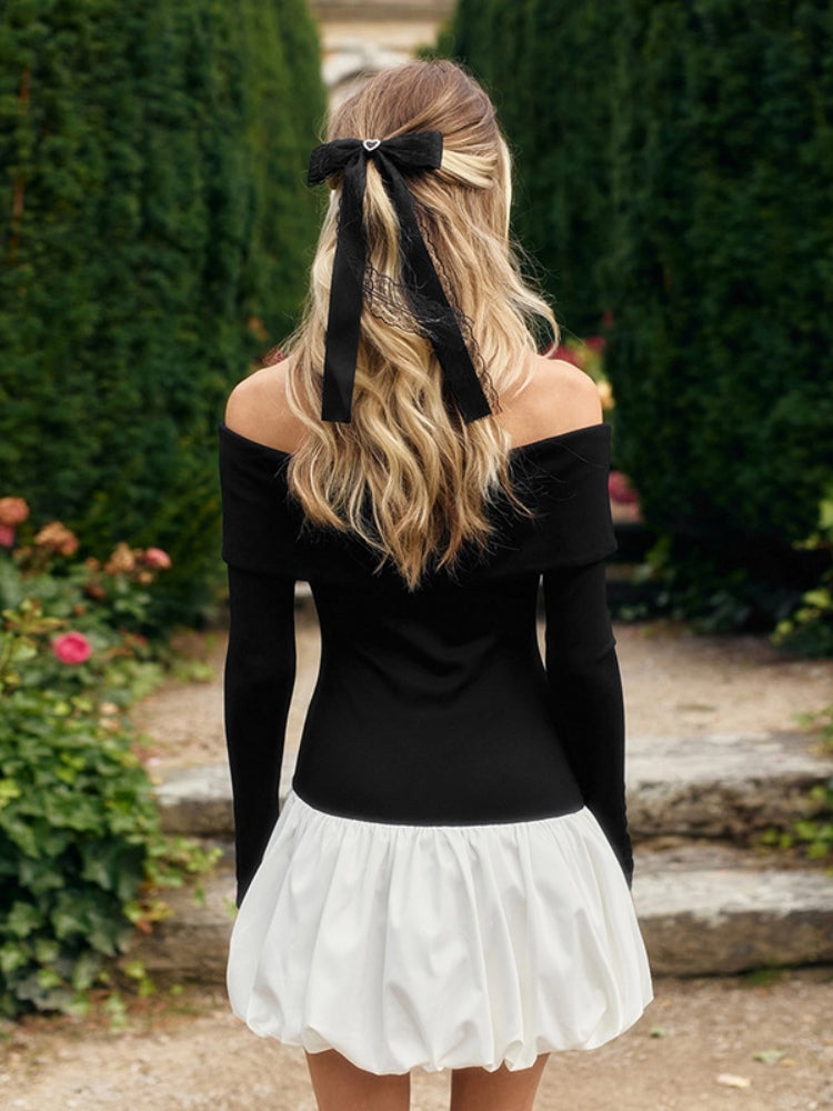 Vita Di Palma™ | Off-the-shoulder Petal Hem Dress