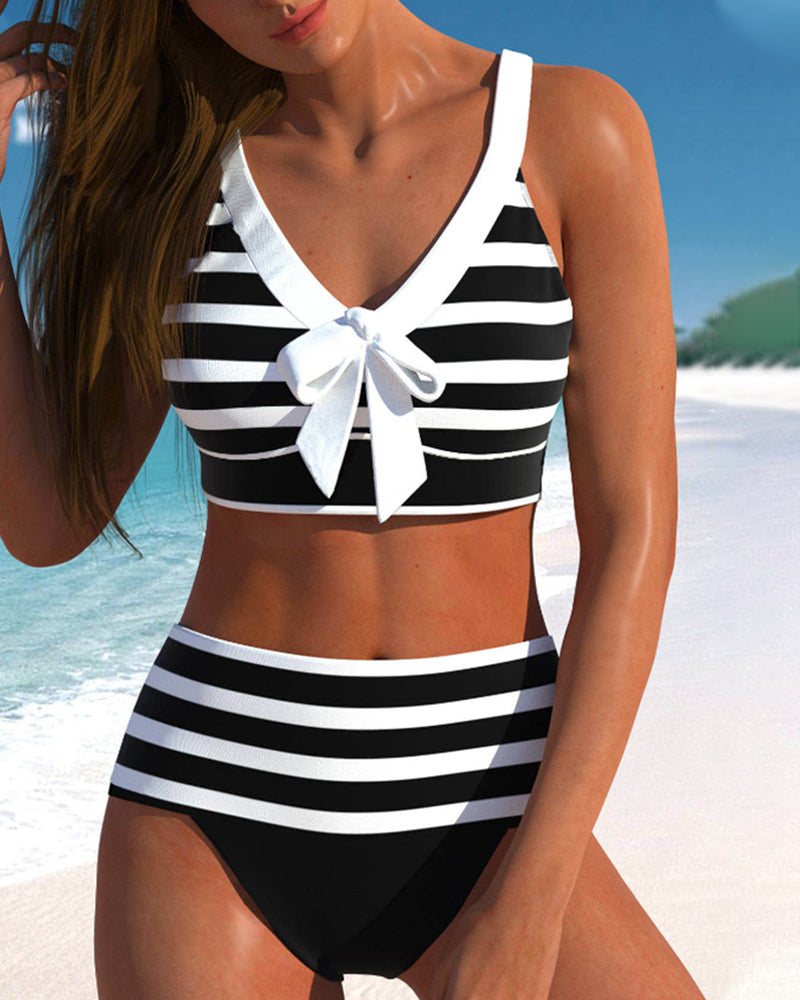 Vita Di Palma™ | Striped High-Waist Bikini