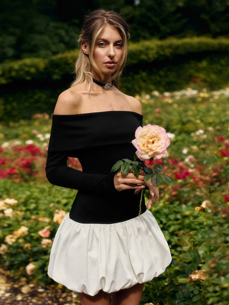 Vita Di Palma™ | Off-the-shoulder Petal Hem Dress