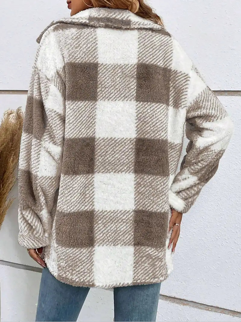 Vita Di Palma™ | Plaid Teddy Coat