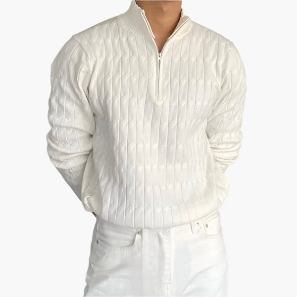Vita Di Palma™ | Cable Half Zip Sweater