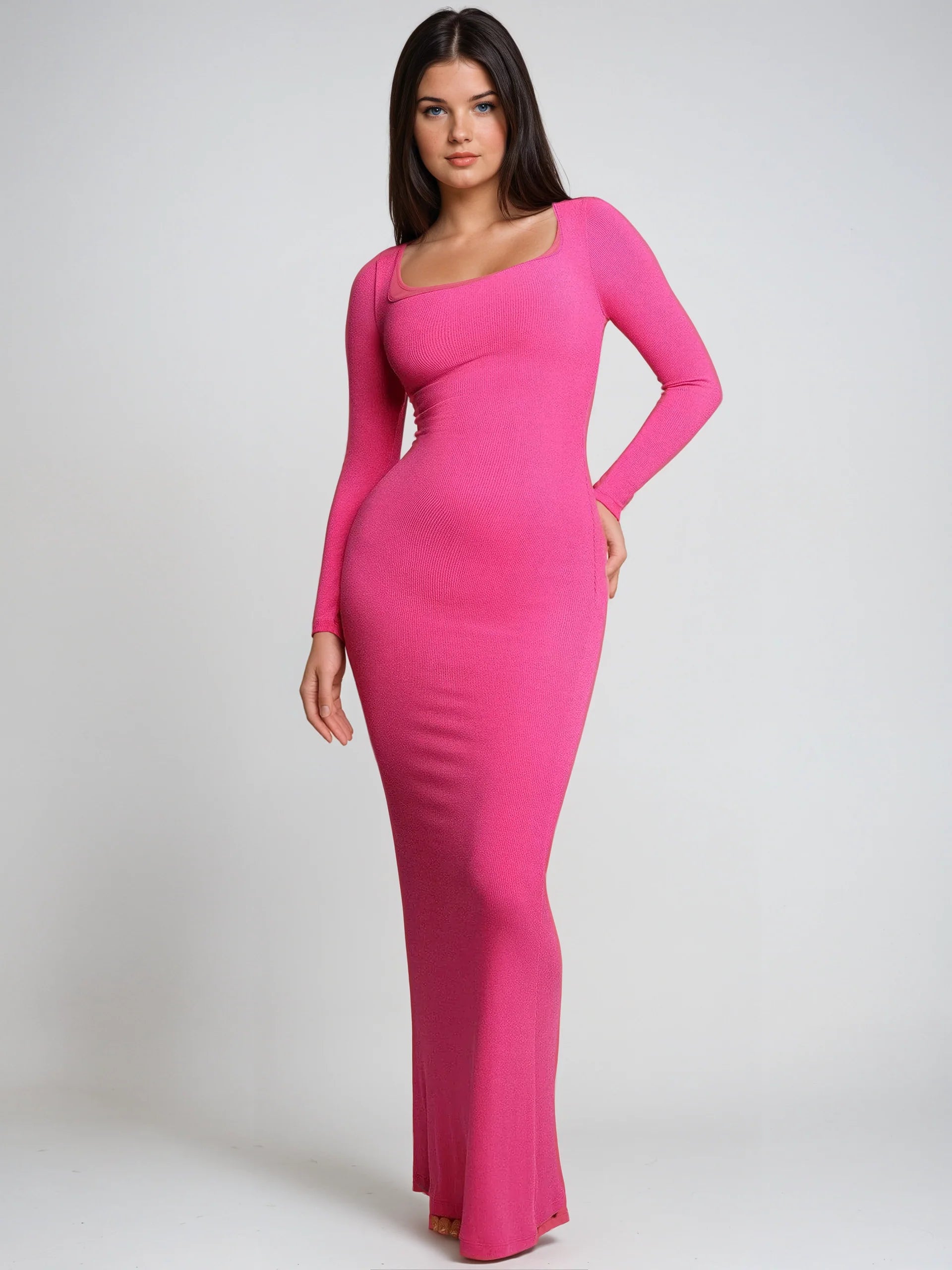 Vita Di Palma™ | Long Sleeve Maxi Shapewear Dress