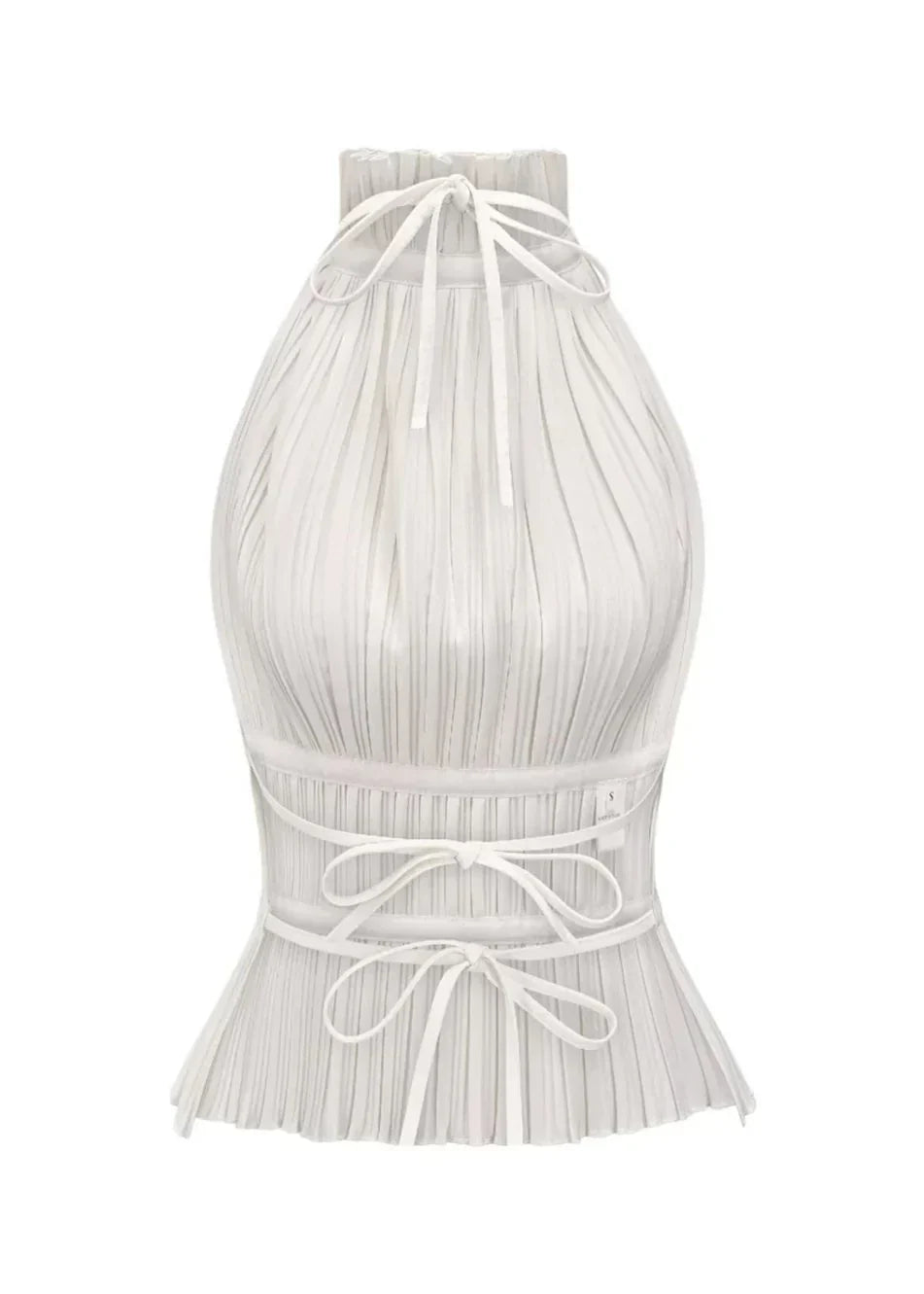 Lauren | Backless Pleated Top