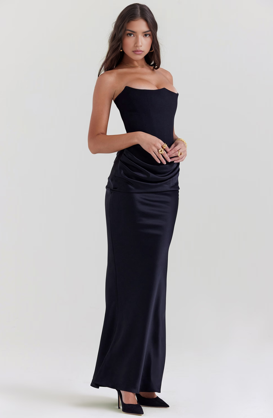 Tessa: Strapless Maxi Dress
