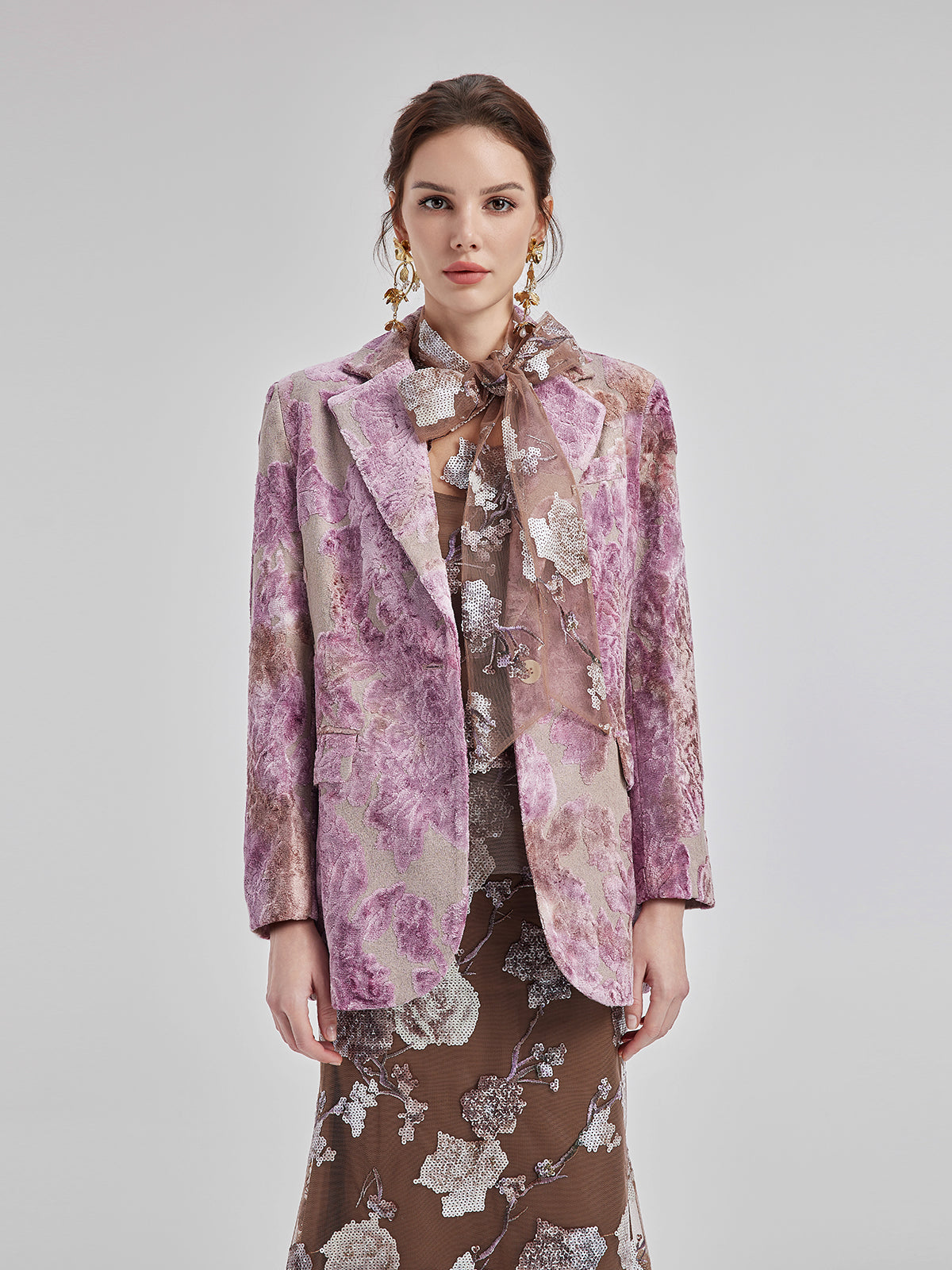 Vita Di Palma™ | Custom Italian Rose Jacquard Blazer