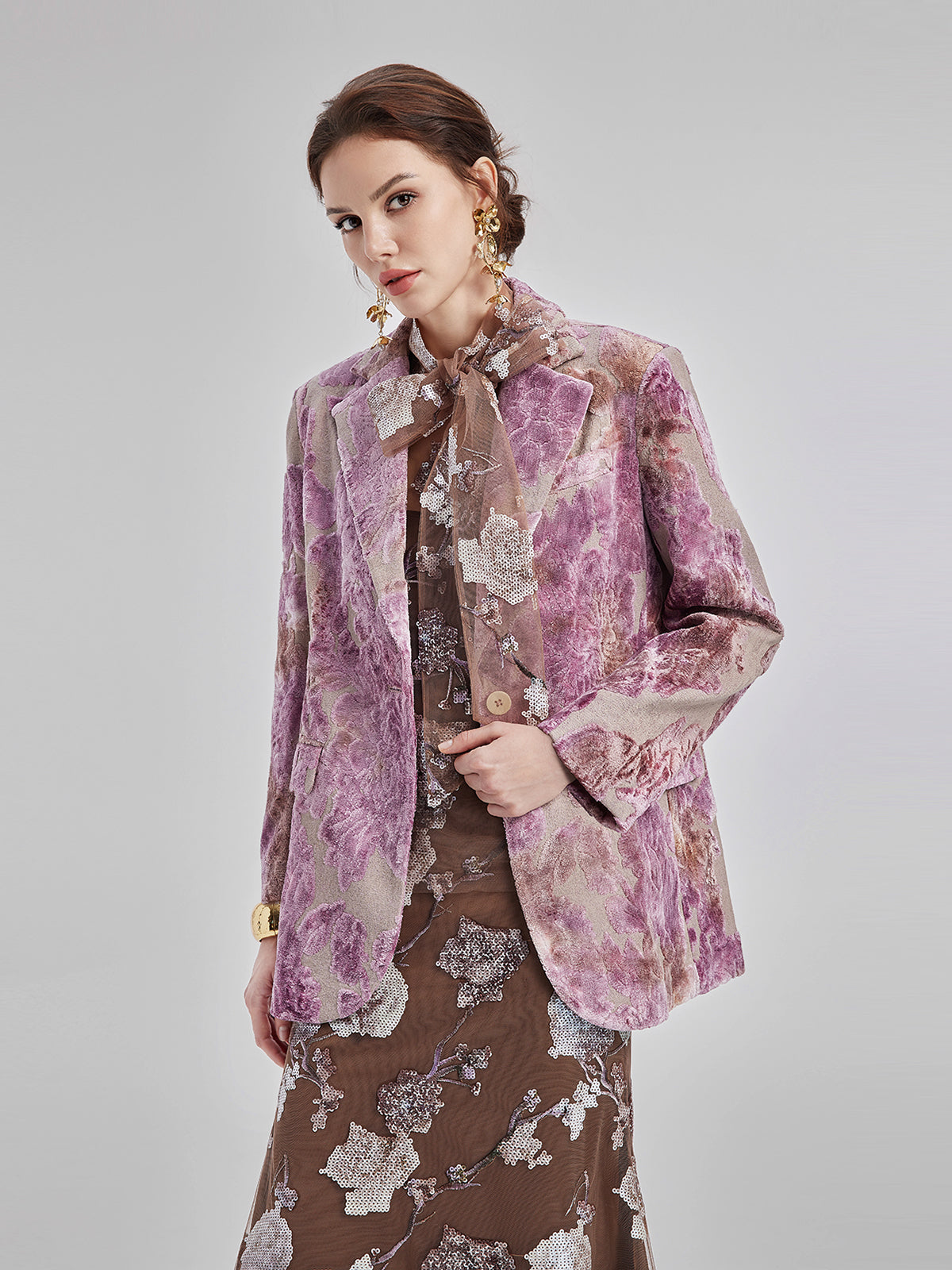 Vita Di Palma™ | Custom Italian Rose Jacquard Blazer