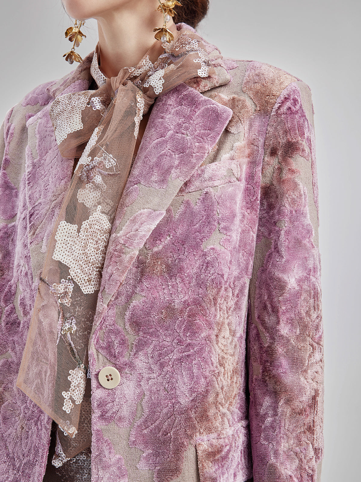 Vita Di Palma™ | Custom Italian Rose Jacquard Blazer