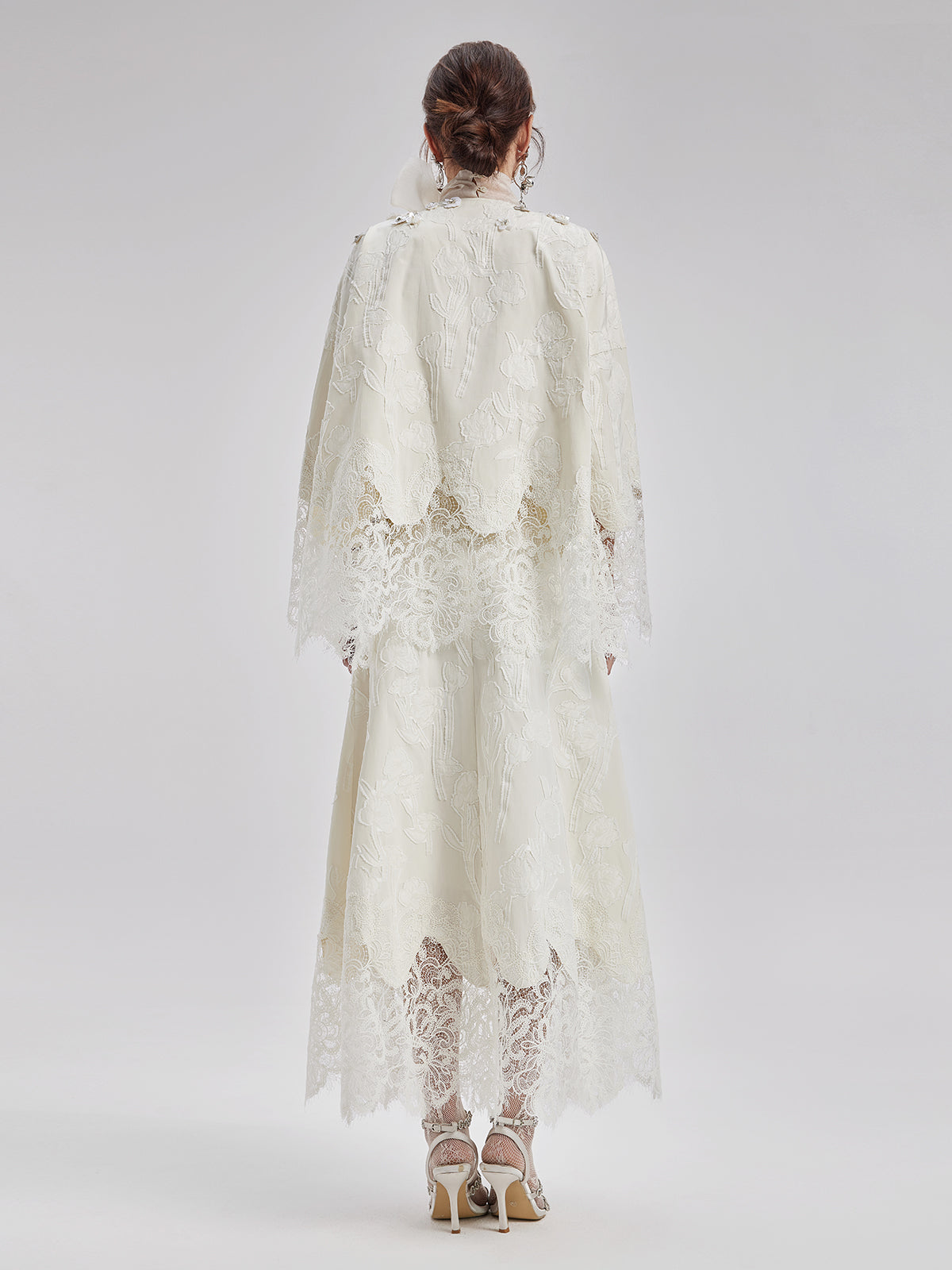 Vita Di Palma™ | Custom Beaded Lace Jacquard Coat