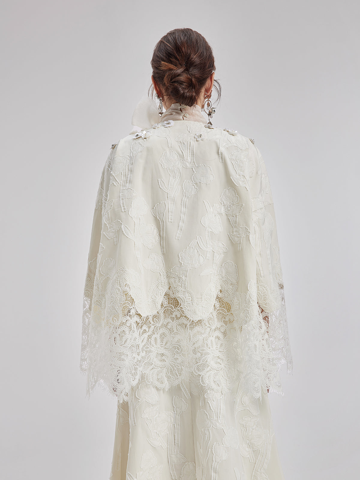 Vita Di Palma™ | Custom Beaded Lace Jacquard Coat