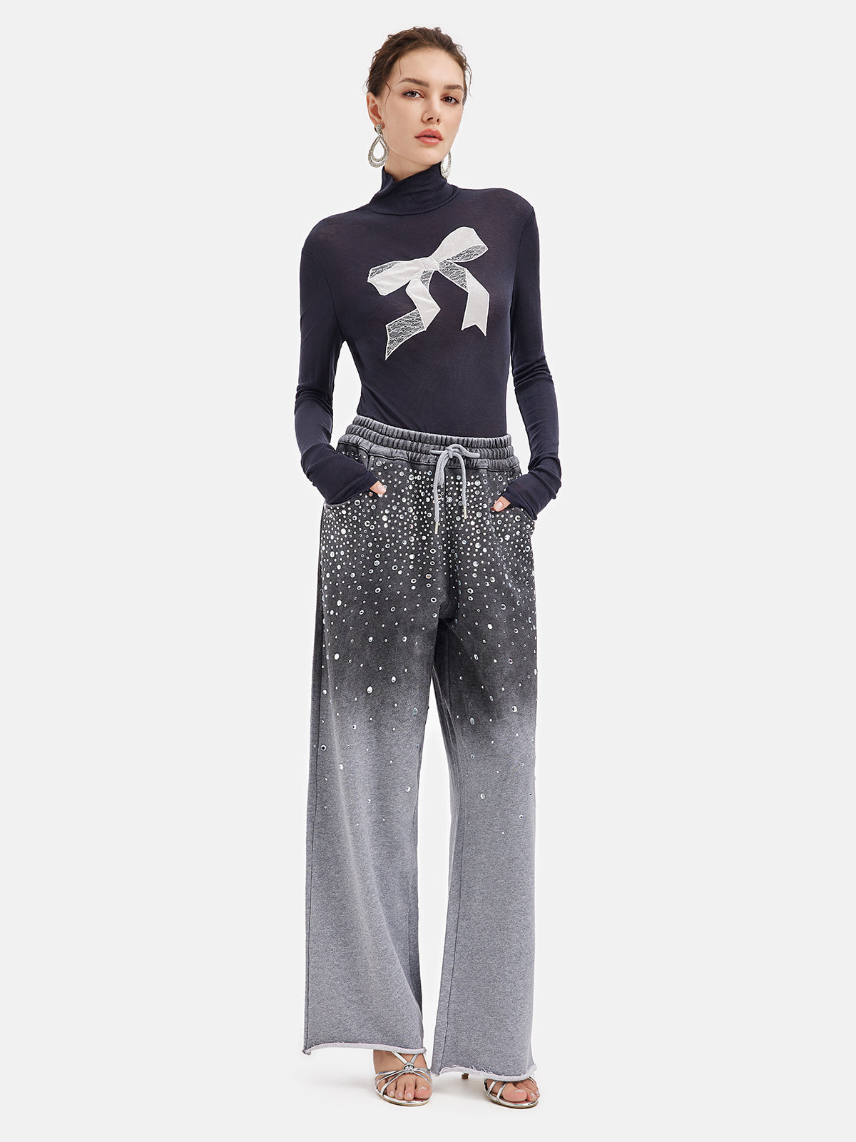 Vita Di Palma™ | Gradient Starry Beaded Knit Pants