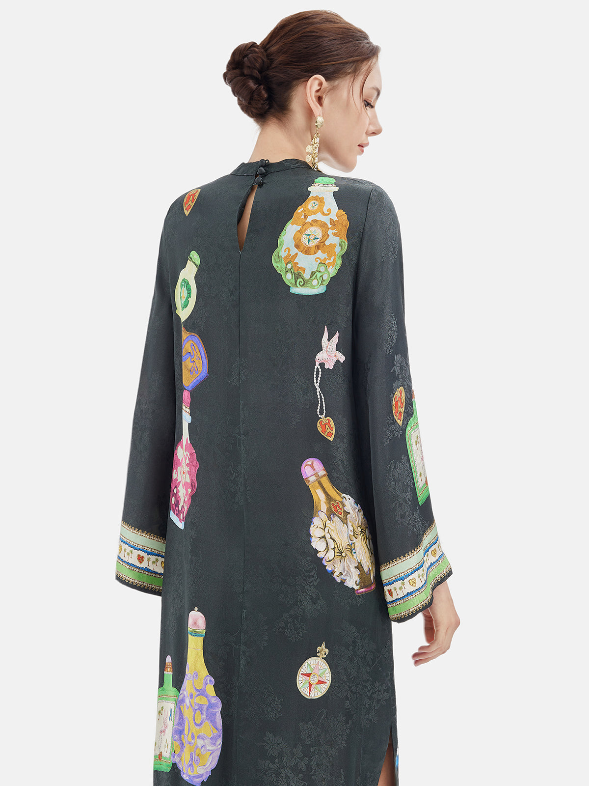 Vita Di Palma™ | Carved Vase Element Silk Dress