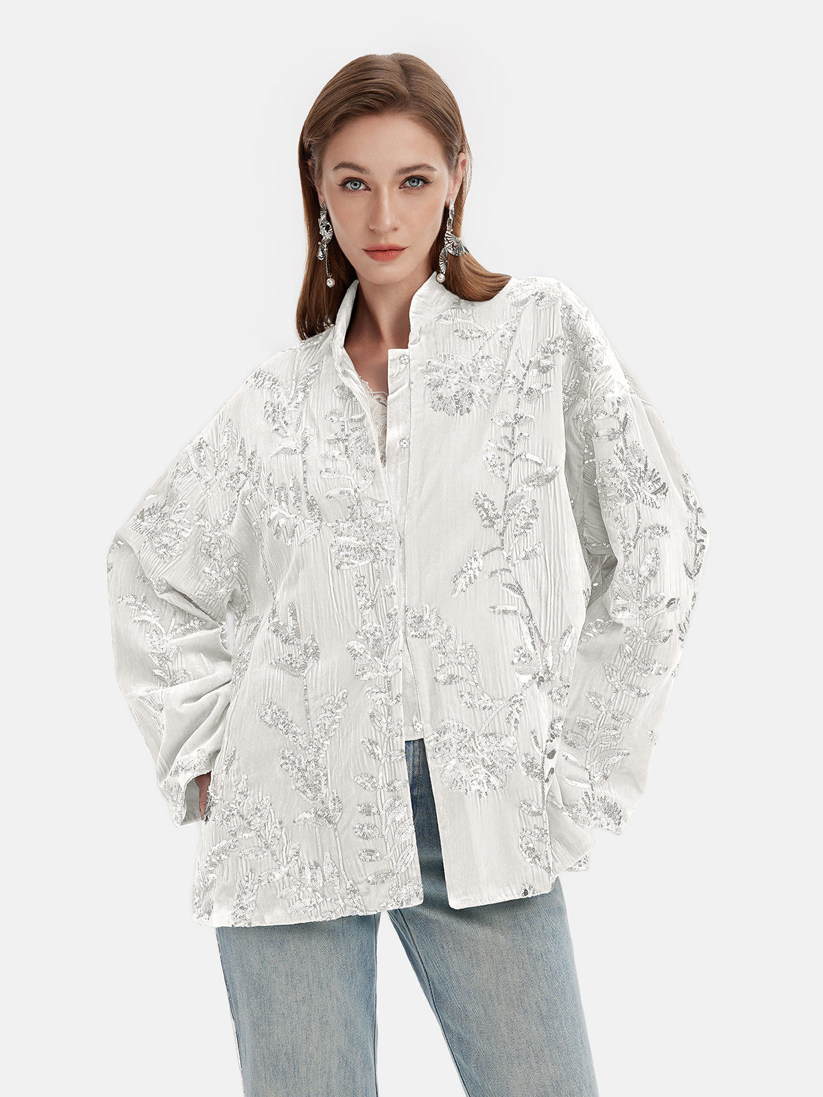 Vita Di Palma™ | Silk Sequin Jacquard Jacket