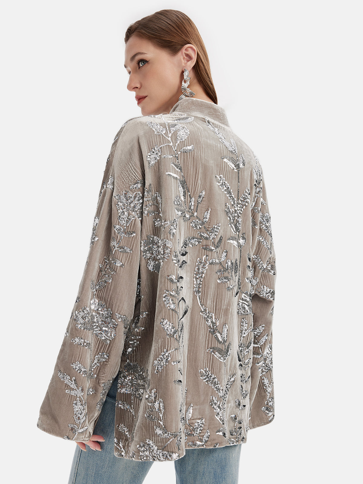 Vita Di Palma™ | Silk Sequin Jacquard Jacket