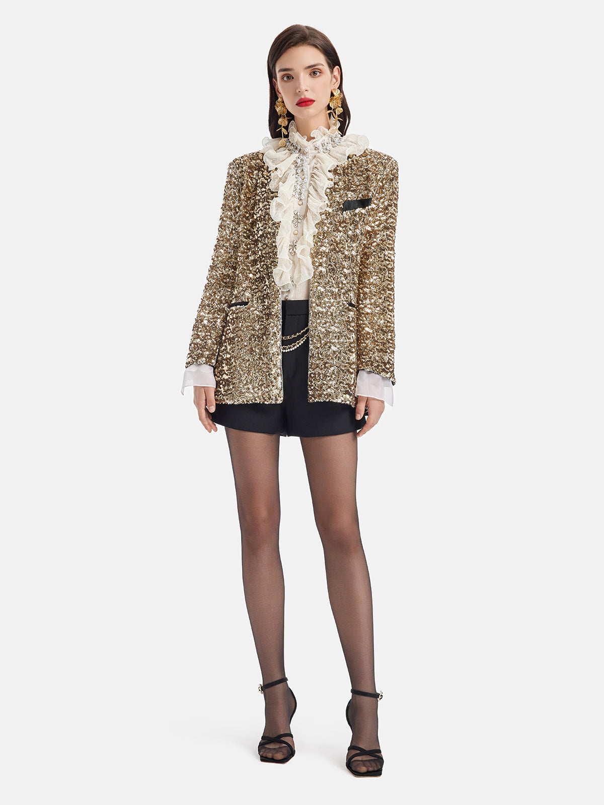 Vita Di Palma™ | Light Luxury Sequin Heavy-Duty Blazer