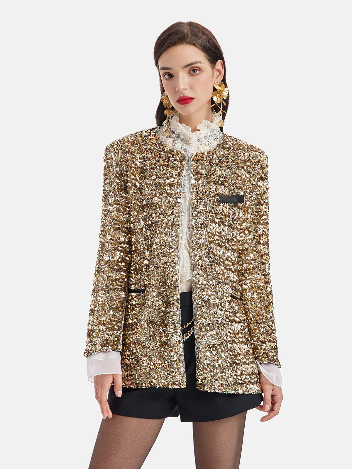 Vita Di Palma™ | Light Luxury Sequin Heavy-Duty Blazer