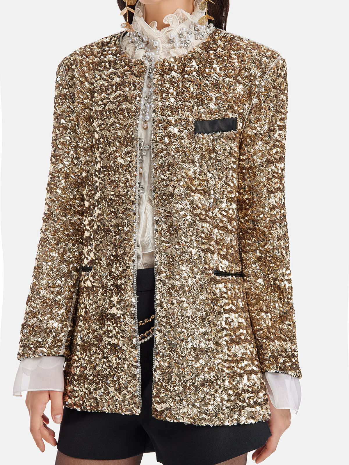 Vita Di Palma™ | Light Luxury Sequin Heavy-Duty Blazer